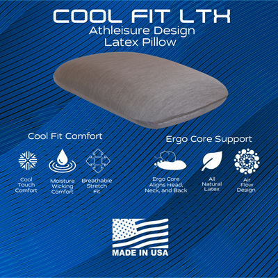 Cool Fit Latex Pillow (4 Colors to Select)