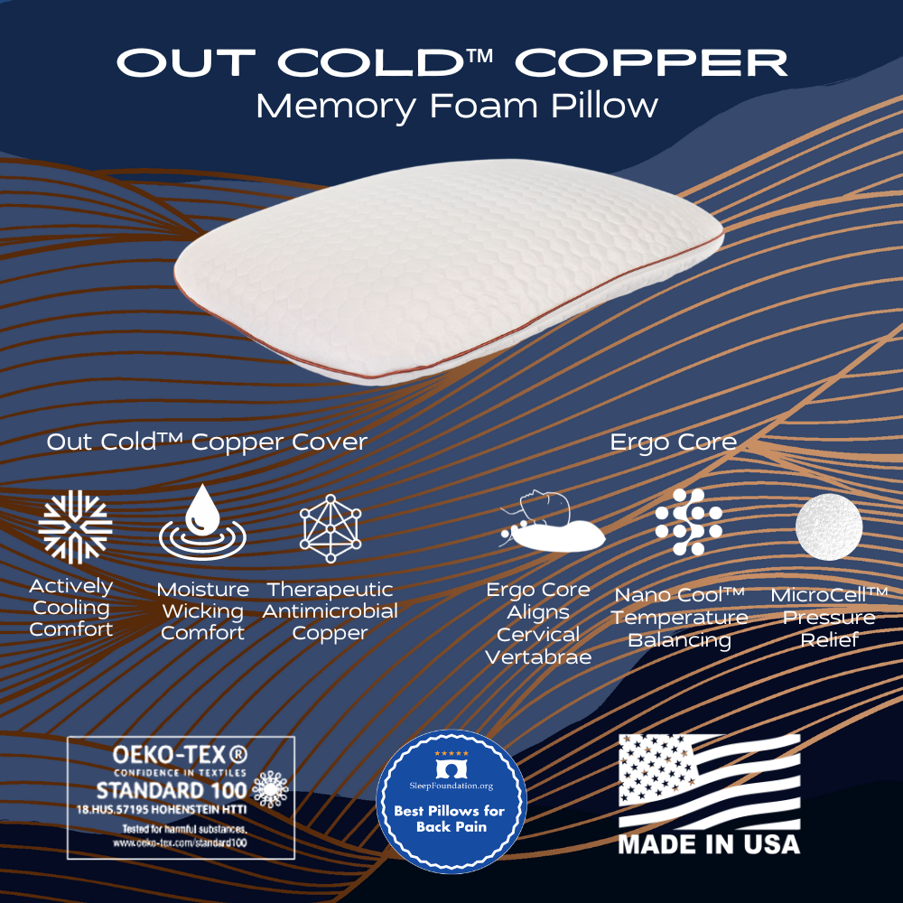 Out Cold™ Copper Memory Foam Pillow