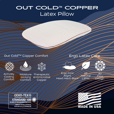 Out Cold™ Copper Latex Pillow